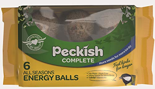 Peckish Complete Energy Suet Fat Balls for Wild Birds, Pack of 6