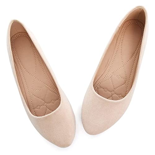Retro White Ballet Flats for Women