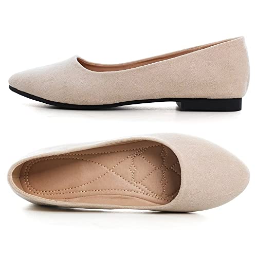 Retro White Ballet Flats for Women