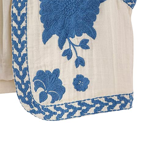 Y2K Vintage Floral Embroidered Cropped Vest Top