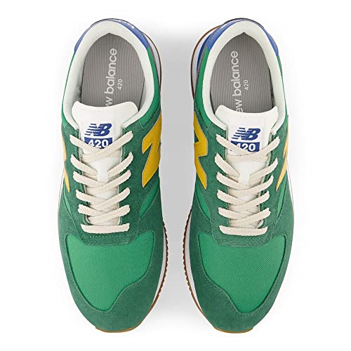 New Balance Retro 420 Sneakers in Forest Green/Yellow