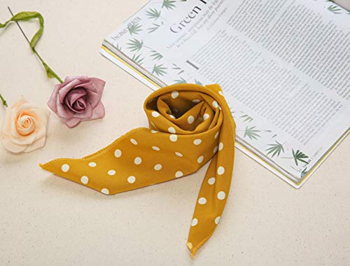 1950s Retro Polka Dot Square Scarf in Ginger