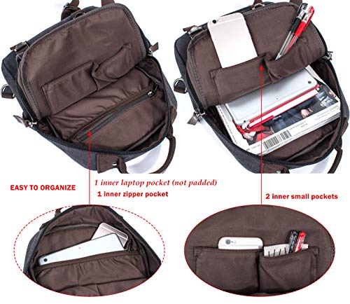 Classic Black Canvas Sling Bag for Everyday Use