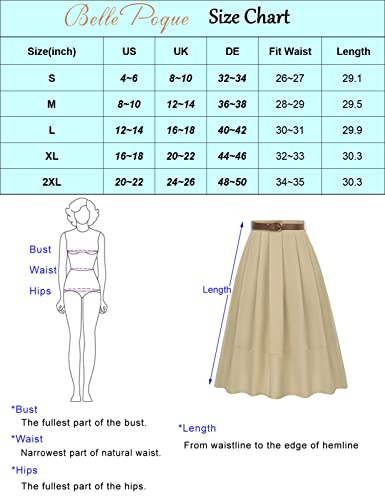 Belle Poque High Waist Pleated Midi Skirt