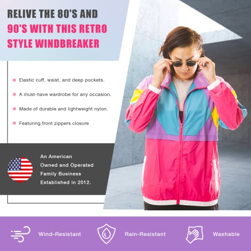 Neon Retro Windbreaker from the 80s & 90s