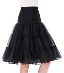 Grace Karin Vintage Black Petticoat for 50s Dresses