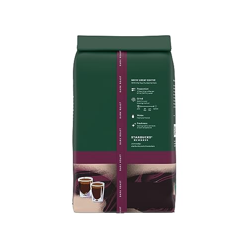 Starbucks Dark Roast Whole Bean Espresso Coffee 18 oz