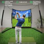 Portable Golf Simulator with Impact Screen and Net