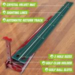 Kamitty Premium Indoor Golf Putting Mat with Return