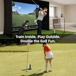 Golf Launch Monitor Leveling Stand with Shield