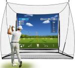 ZEALFEEL 10x8 FT Golf Simulator Cage and Screen