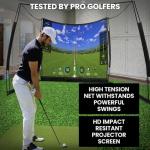 Portable Golf Simulator with Impact Screen and Net