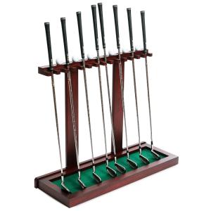 Wooden Golf Club Display Rack for 14 Clubs