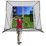 MOXOW 10x8 Golf Cage with Simulator Screen
