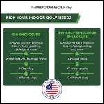 SIG12 Golf Simulator Enclosure with Impact Screen