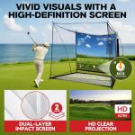 ZEALFEEL 10x8 FT Golf Simulator Cage and Screen