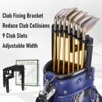 Adjustable Golf Club Holder for 9 Clubs
