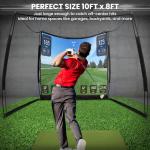 Portable Golf Simulator with Impact Screen and Net