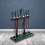 Wooden Golf Club Display Rack for 14 Clubs