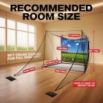 ZEALFEEL 10x8 FT Golf Simulator Cage and Screen