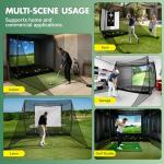 10x8FT Golf Practice Net with Side Barriers