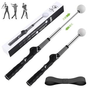 MIKOSI Retractable Golf Swing Trainer and Grip Aid