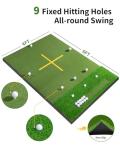 6x4FT Dual-Turf Golf Hitting Mat with Tray