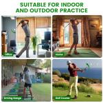 Retractable Golf Swing Trainer with Rhythm Click Sound