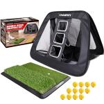 Champkey Double-Sided Golf Chipping Net with Mat