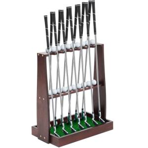 Lenwen Wooden Golf Club Rack for 13 Clubs