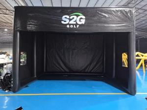 Portable Inflatable Golf Simulator Enclosure with Screen