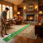 Adjustable Slope Indoor Putting Green with Auto Return