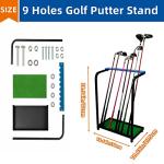 Nisorpa Indoor Golf Club Organizer for 9 Clubs