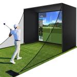 Sturdum Golf Simulator Enclosure Kit with HD Screen