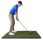 Beaver Tail Golf Simulator Mat with Realistic Hitting Strip