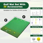 Dual Turf Golf Hitting Mat - 5x4FT Training