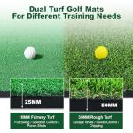 Dual Turf Golf Hitting Mat - 5x4FT Training