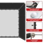 VICCGO 10x8ft Indoor Golf Simulator Enclosure Kit