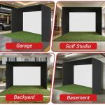 VICCGO 10x8ft Indoor Golf Simulator Enclosure Kit