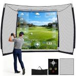 GYMMALL Golf Hitting Net with Simulator Screen