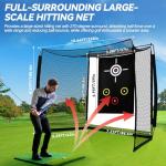 GYMMALL Golf Hitting Net with Simulator Screen