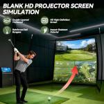 GYMMALL Golf Hitting Net with Simulator Screen