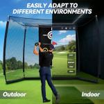 GYMMALL Golf Hitting Net with Simulator Screen
