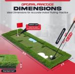 Indoor Putting Green Mat with Adjustable Putter and Balls