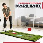 Indoor Putting Green Mat with Adjustable Putter and Balls