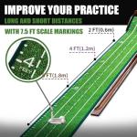 GimYaa Indoor/Outdoor Golf Putting Mat with Return