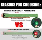 GimYaa Indoor/Outdoor Golf Putting Mat with Return