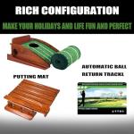 GimYaa Indoor/Outdoor Golf Putting Mat with Return