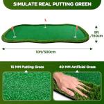 Indoor Outdoor Golf Putting Green Training Mat 5x10ft