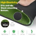 Dual Turf Golf Mat with Ball Tray, 5x4 FT